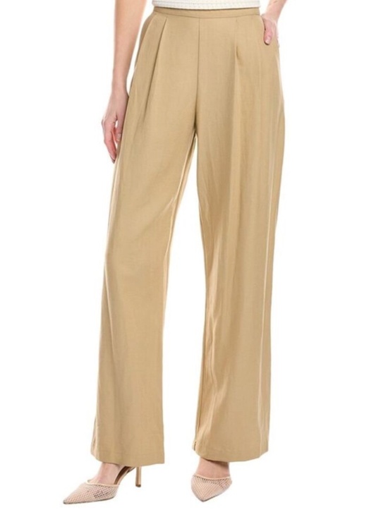 Enza Costa Pants - Enza Costa Linen Blend Pleated Wide Leg Pant - Color: Tan - Size Medium (2) -NWT
